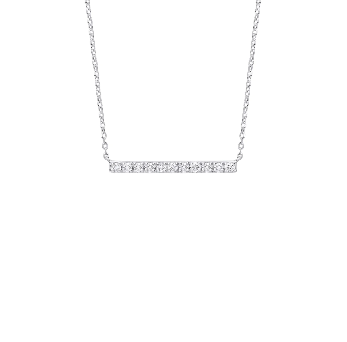 0.20ct Gold Diamond Bar Necklace Gift for Her