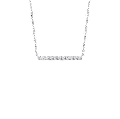 0.20ct Gold Diamond Bar Necklace Gift for Her