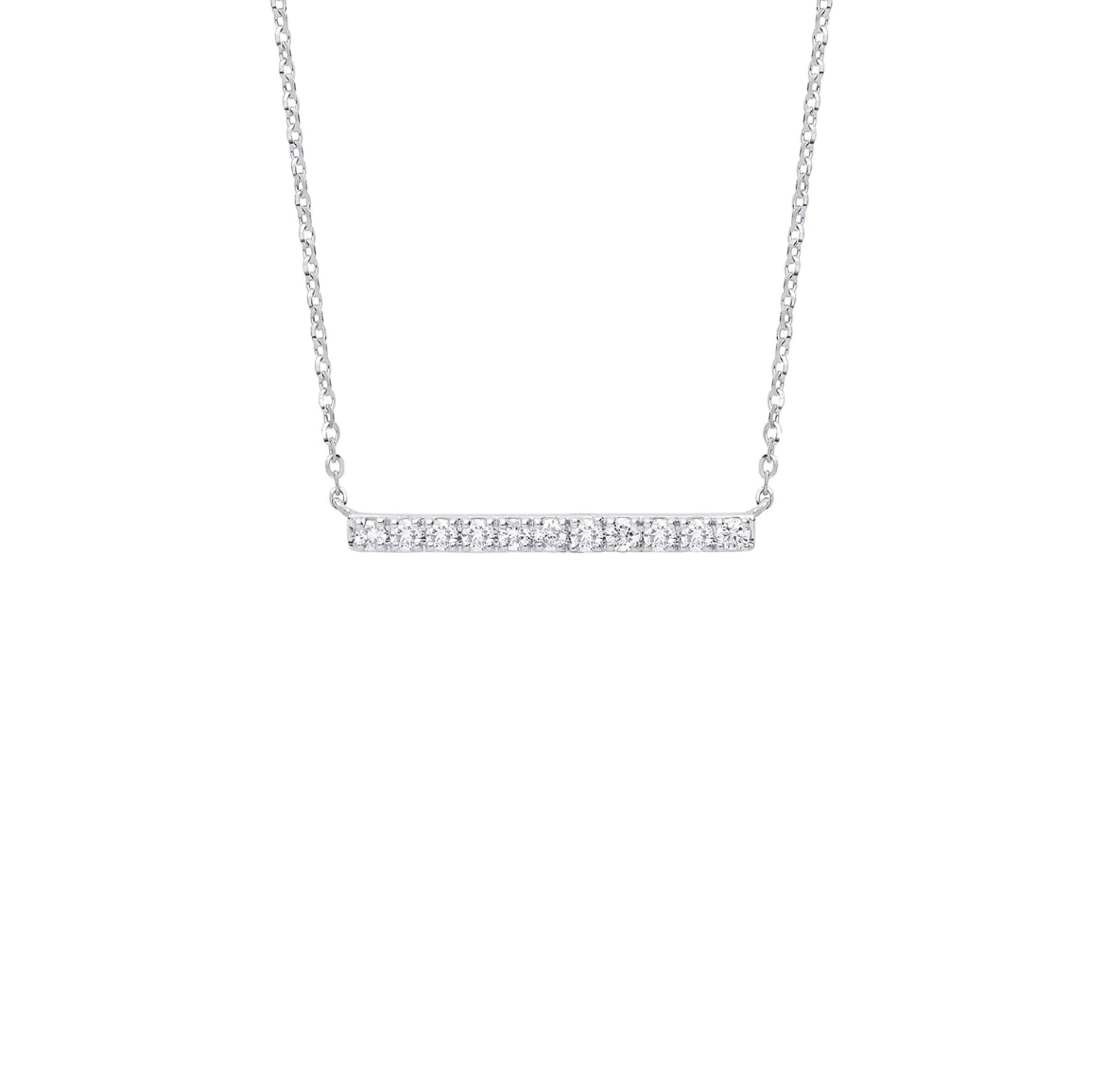 0.20ct Gold Diamond Bar Necklace Gift for Her