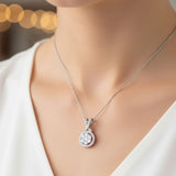 Handcrafted Diamond Cluster Halo Necklace – Ethical Lab Grown Jewellery UK