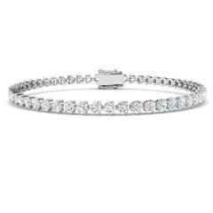 4.00 Carat D-E/VS Lab Grown Diamond Tennis Bracelet 9k White Gold Ready To Ship