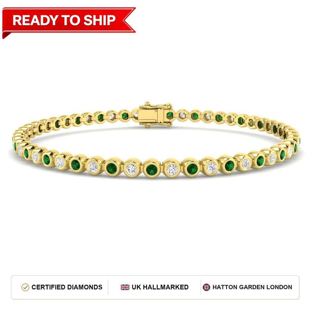 Lab grown diamond tennis bracelet