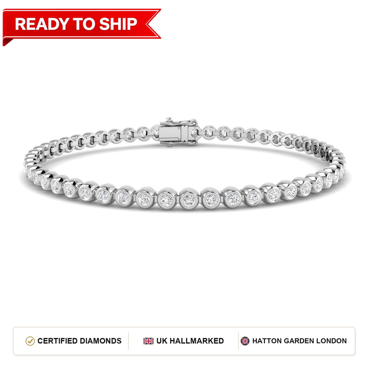 Lab grown diamond tennis bracelet
