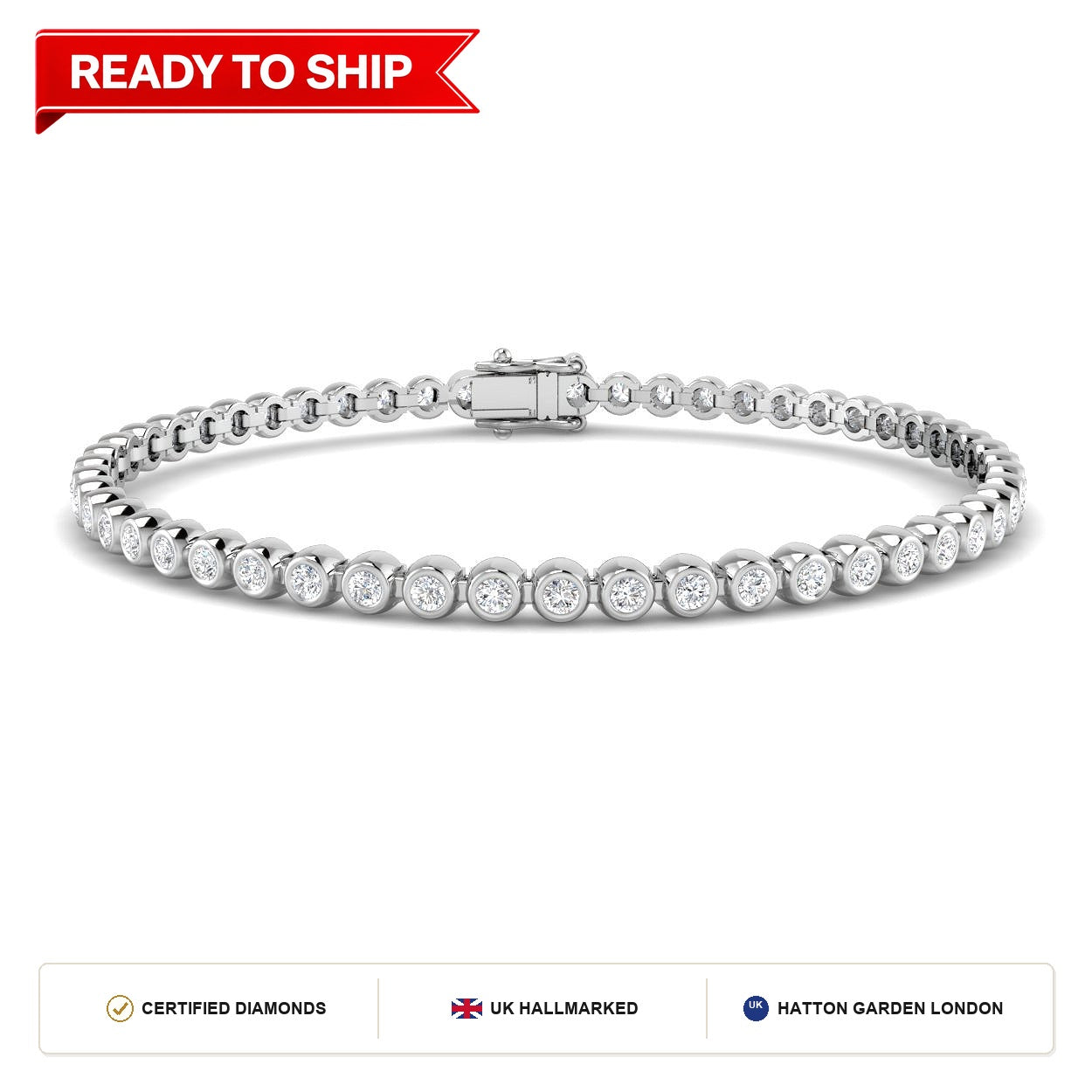 Lab grown diamond tennis bracelet