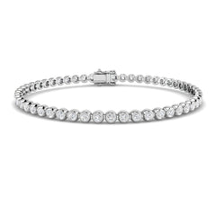 2.1 Carat Lab Grown Round Diamond Tennis Bracelet 9k White Gold Ready To Ship