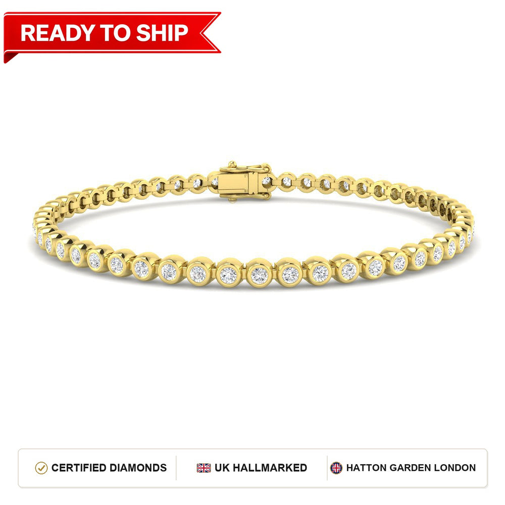 Lab grown diamond tennis bracelet