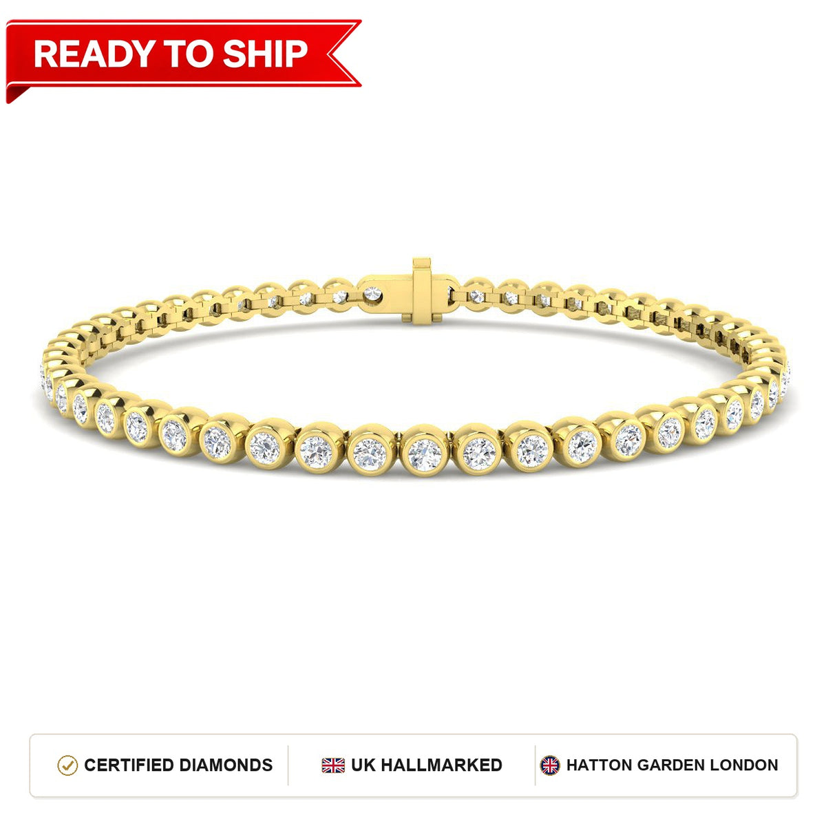 Lab grown diamond tennis bracelet