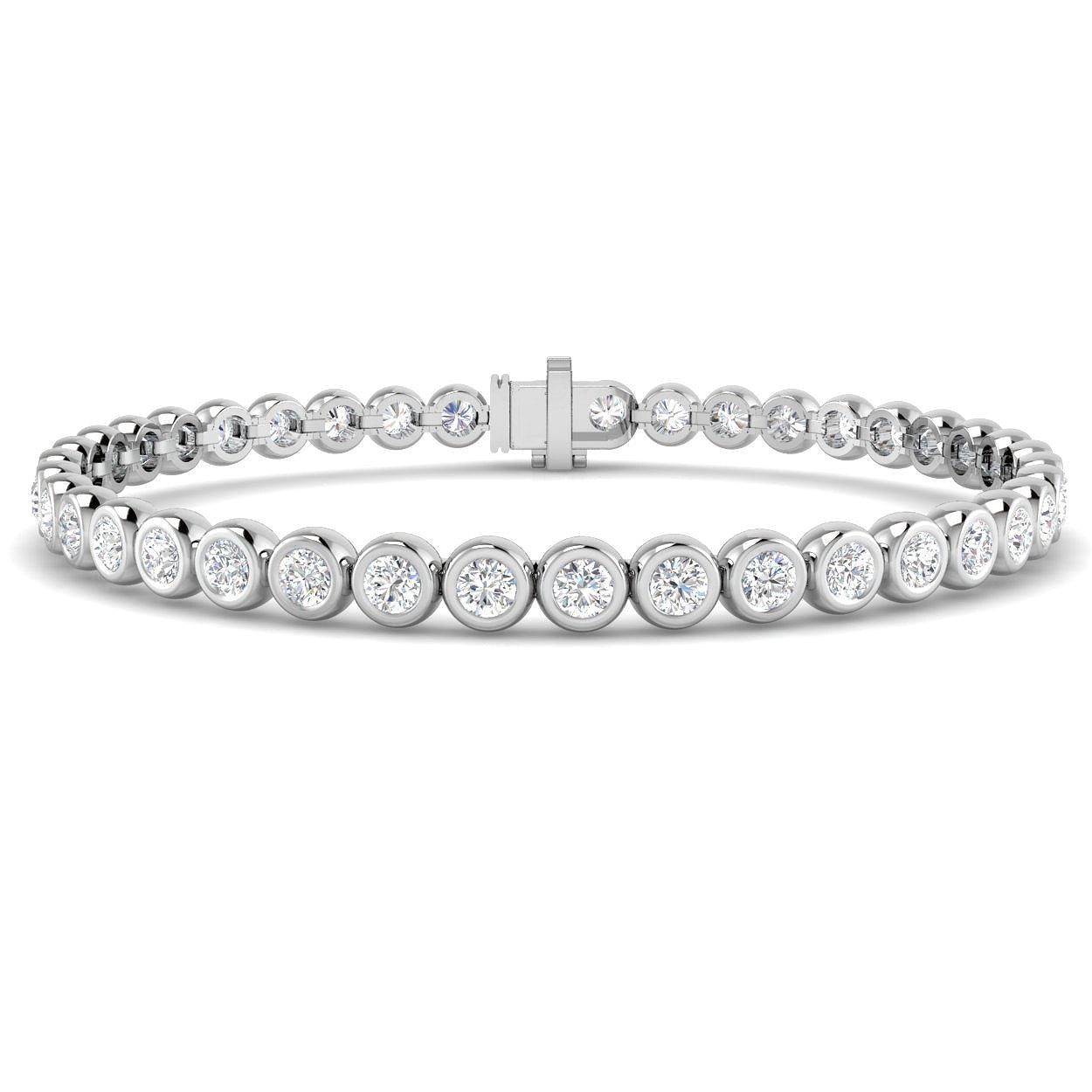 5.1 Carat Lab Grown Round Diamond Tennis Bracelet 9k White Gold Ready To Ship