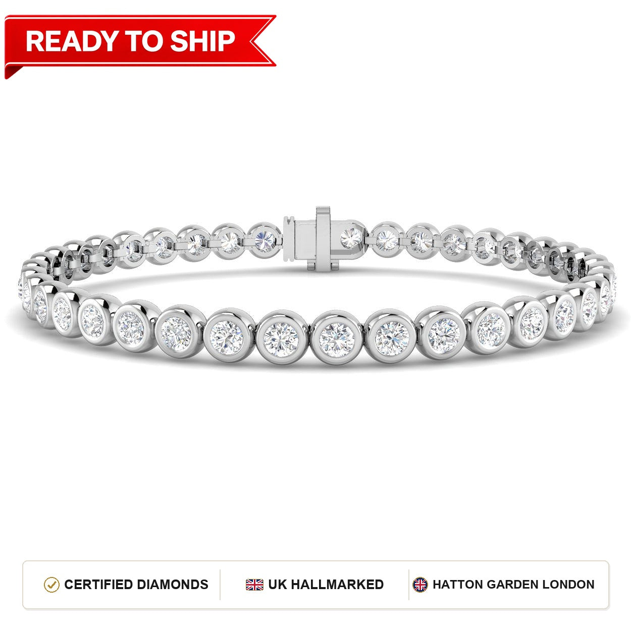 Lab grown diamond tennis bracelet