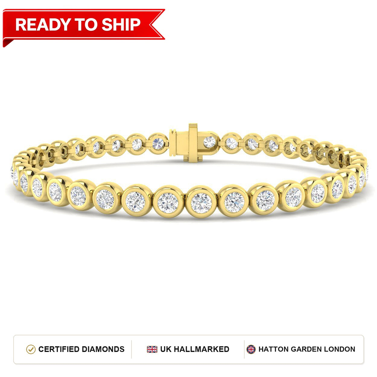 Lab grown diamond tennis bracelet