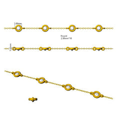 0.8 Carat D-E/VS Lab Grown Round Diamond Everyday Bracelet 9k Yellow Gold Ready To Ship