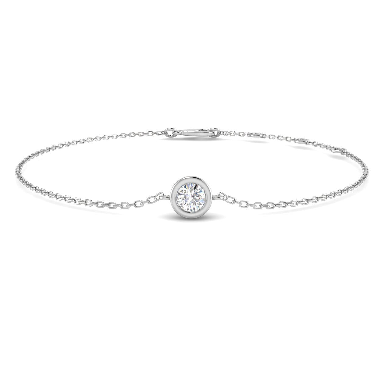 0.30 Ct D-E/VS Lab Grown Diamond Everyday Bracelet 9k White Gold Ready To Ship