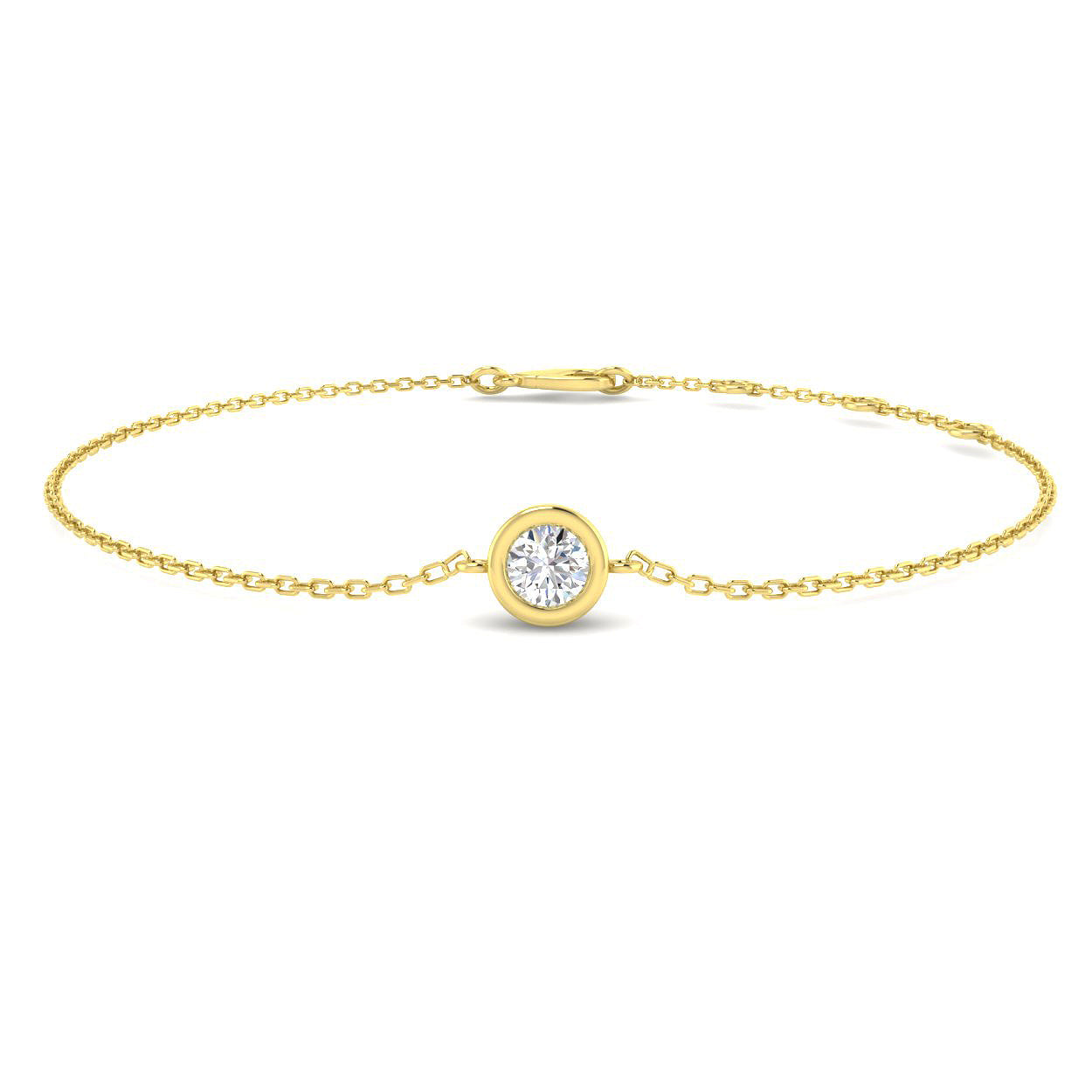 0.30 Ct D-E/VS Lab Grown Diamond Everyday Bracelet 9k Yellow Gold Ready To Ship