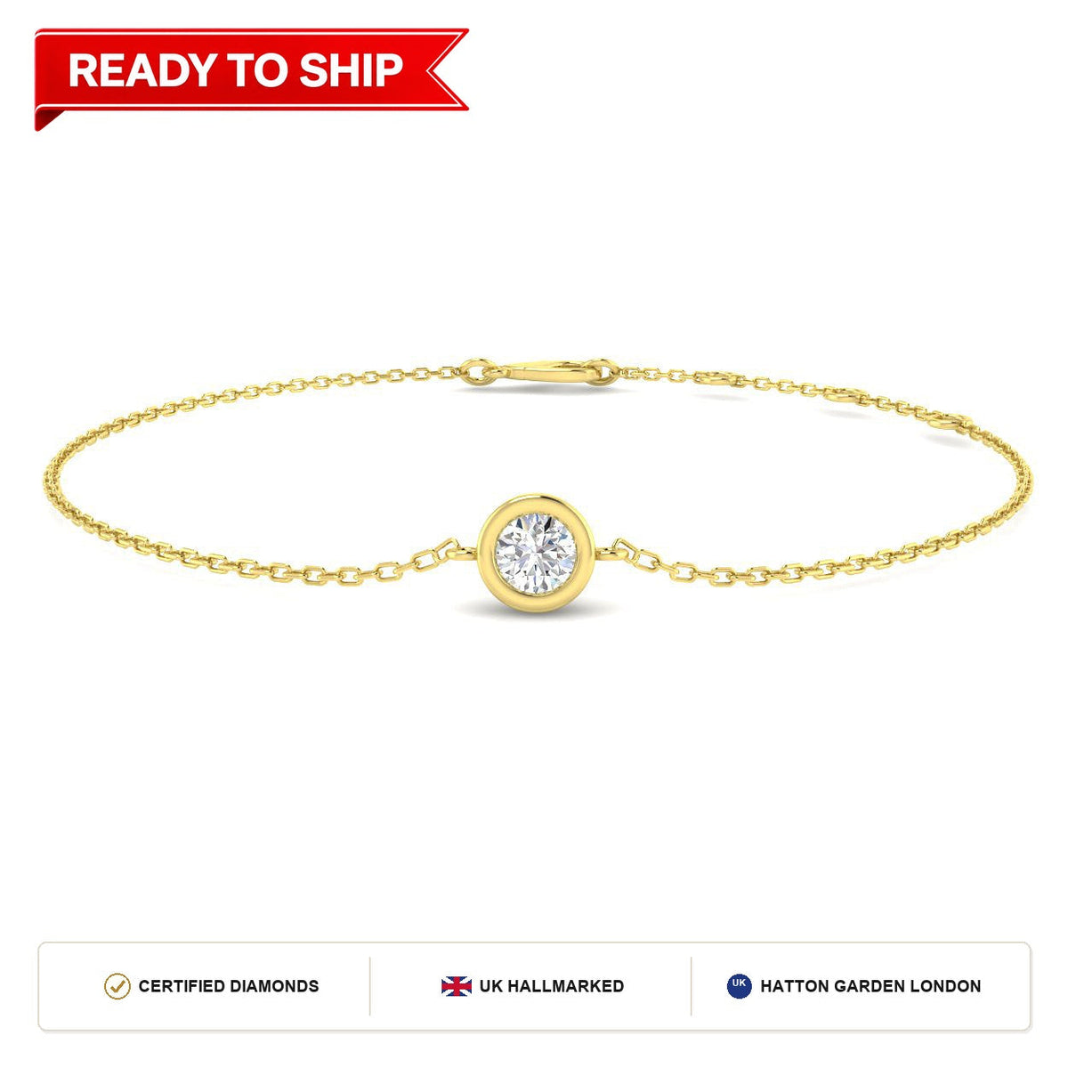 Lab grown diamond tennis bracelet