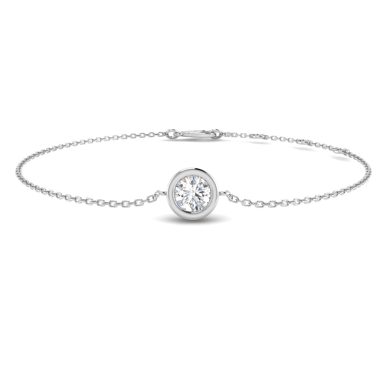 0.60 Ct D-E/VS Lab Grown Diamond Everyday Bracelet 9k White Gold Ready To Ship