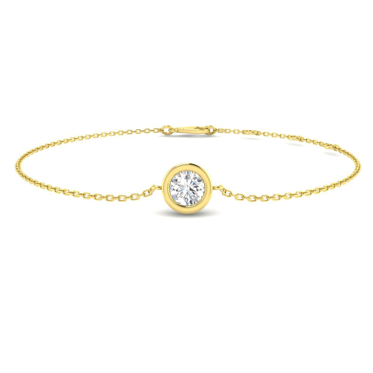 0.60 Ct D-E/VS Lab Grown Diamond Everyday Bracelet 9k Yellow Gold Ready To Ship
