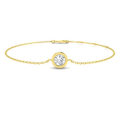 0.60 Ct D-E/VS Lab Grown Diamond Everyday Bracelet 9k Yellow Gold Ready To Ship