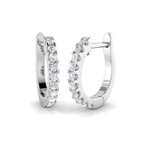 0.2ct Natural Diamond Round Cut Stud Earrings in 18K White Gold