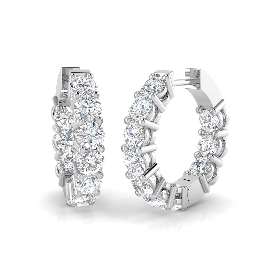 Hoop Earrings - Erely 4ct Ring And Hoop Design