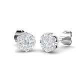 Luxury Casey Cluster Diamond Earrings in 14K Gold - 0.5ct Elegant Glamour