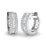 0.64ct Natural Diamond Round Cut Stud Earrings in 18K White Gold