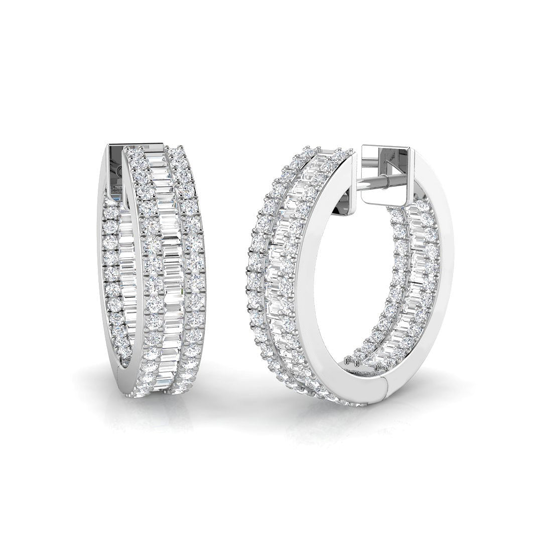 Harmoniously Linked Diamond Earring 1.5 ct  Platinum, 9ct, 18ct White, Yellow & Rose Gold | Handcrafted Fine Jewellery-12