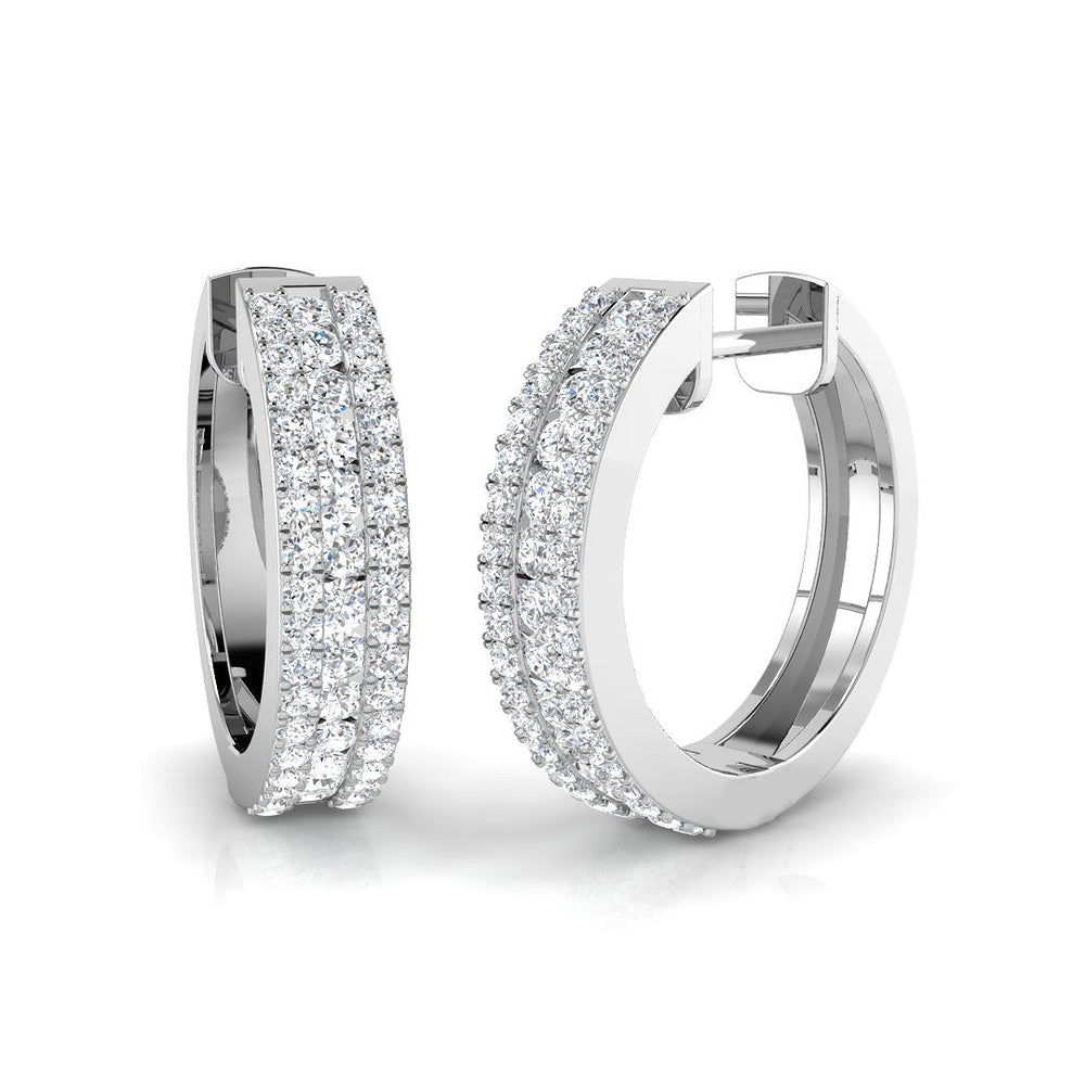 Hoop Earrings - Trippy 0.5ct Elegant Diamond Fine Sparkle