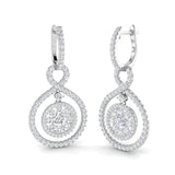 Tastefully Combined Diamond Earring 2.5 ct  Platinum, 9ct, 18ct White, Yellow & Rose Gold | Handcrafted Fine Jewellery-2