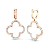 "Elegant 0.5ct Gold Drop & Trilogy Diamond Earrings - Slippy Style"