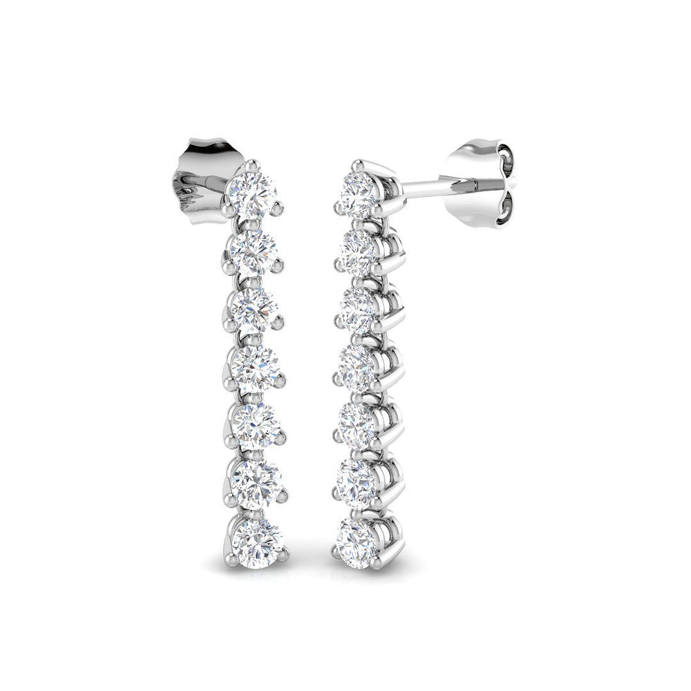 Skillfully Combined Diamond Earring 0.75 ct  Platinum, 9ct, 18ct White, Yellow & Rose Gold | Handcrafted Fine Jewellery-12
