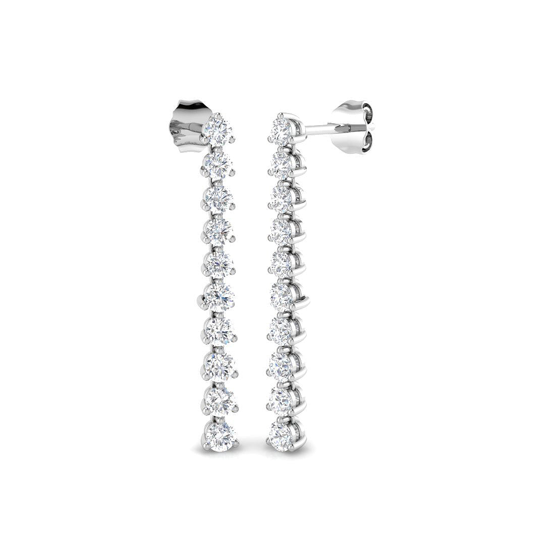 Artfully Arranged Diamond Earring 1.25 ct  Platinum, 9ct, 18ct White, Yellow & Rose Gold | Handcrafted Fine Jewellery-12