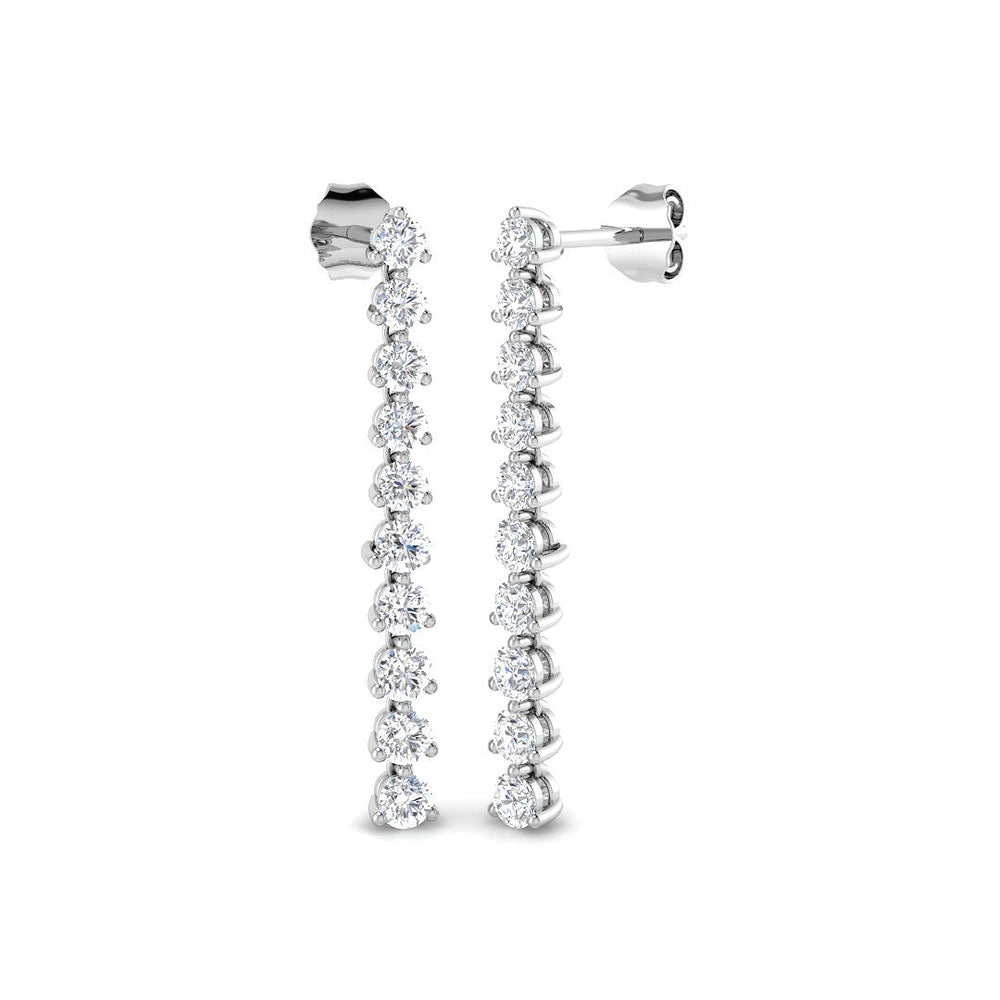 Artfully Arranged Diamond Earring 1.25 ct  Platinum, 9ct, 18ct White, Yellow & Rose Gold | Handcrafted Fine Jewellery-12