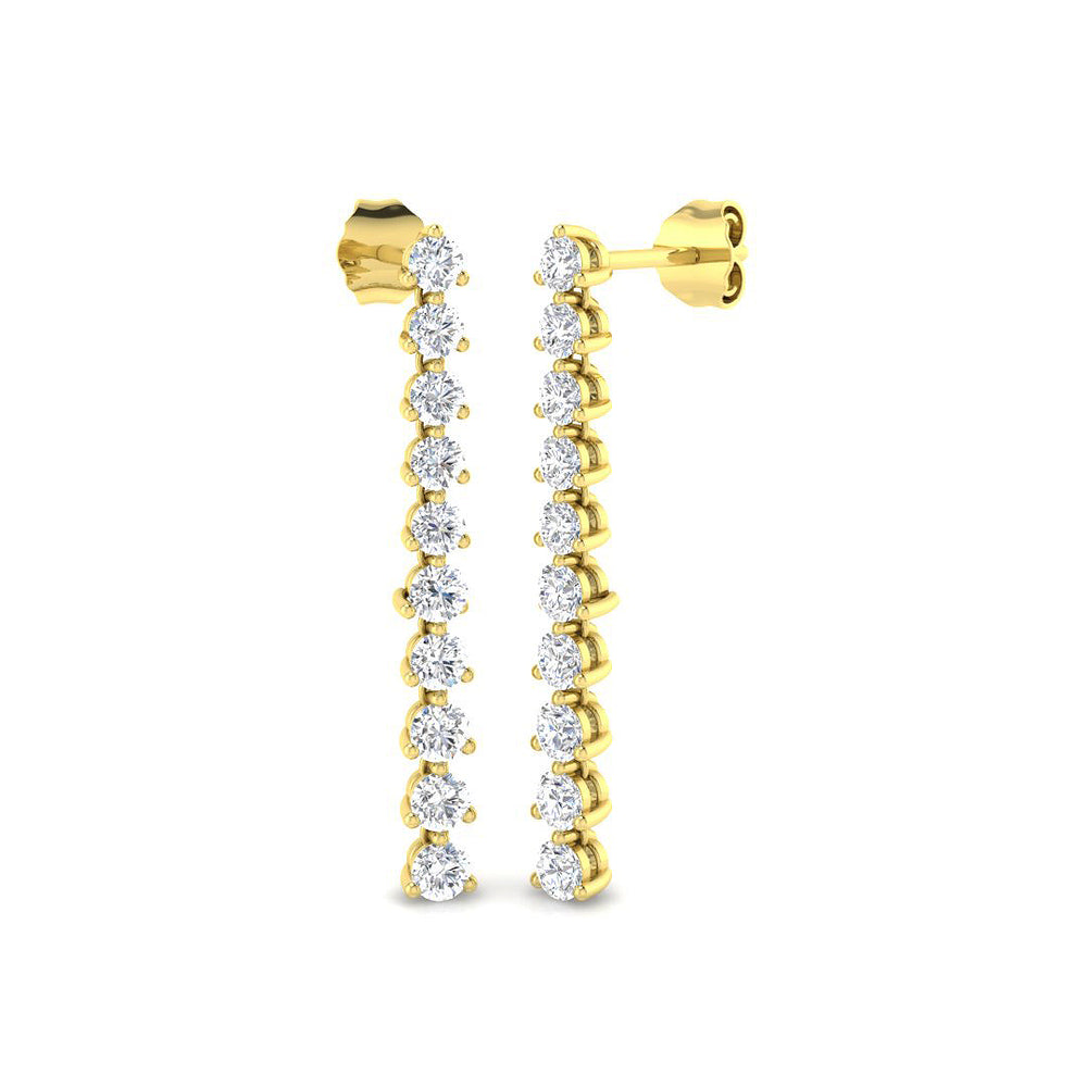 Artfully Arranged Diamond Earring 1.25 ct  Platinum, 9ct, 18ct White, Yellow & Rose Gold | Handcrafted Fine Jewellery-14