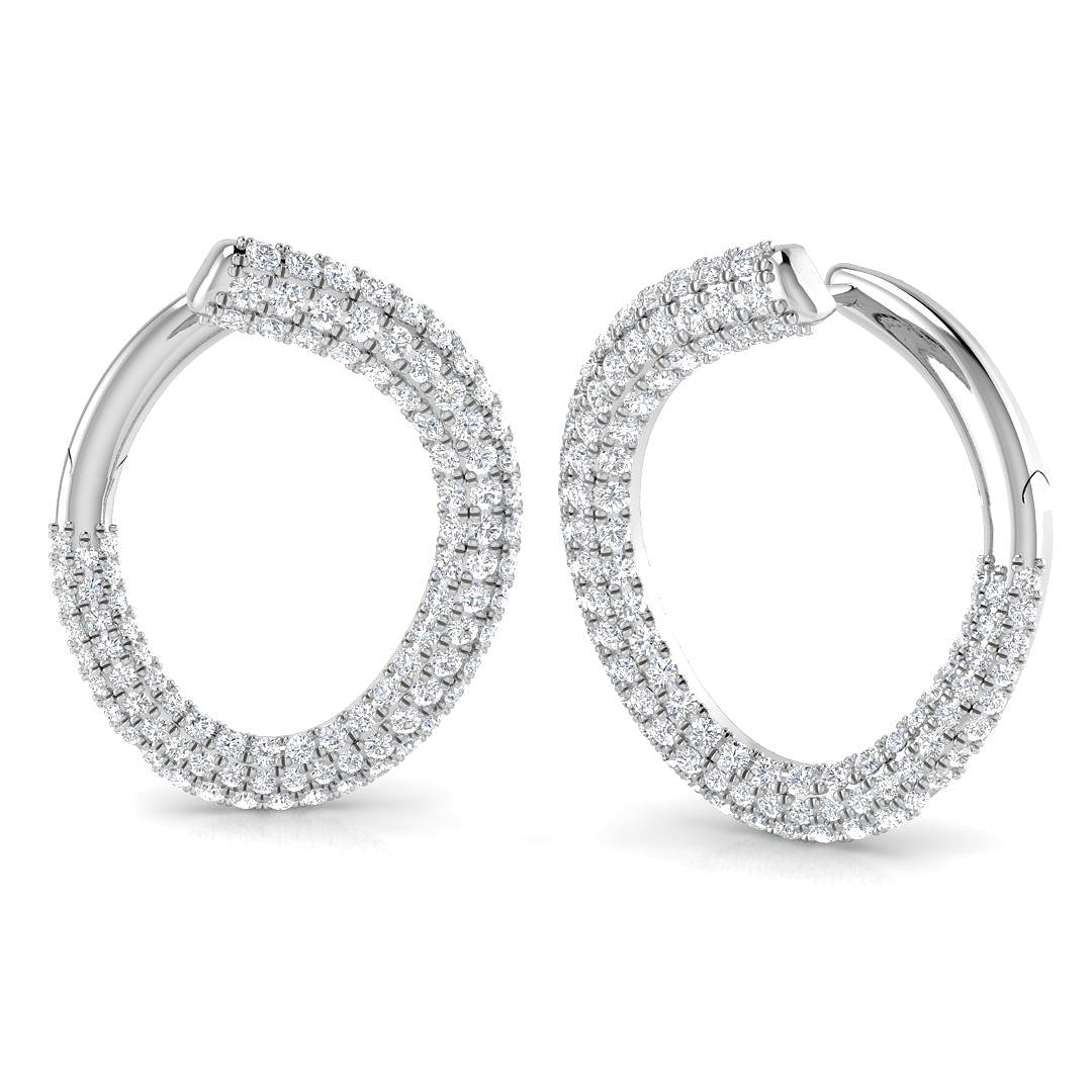 Gentle Radiance Diamond Earring 1 ct  Platinum, 9ct, 18ct White, Yellow & Rose Gold | Handcrafted Fine Jewellery-5