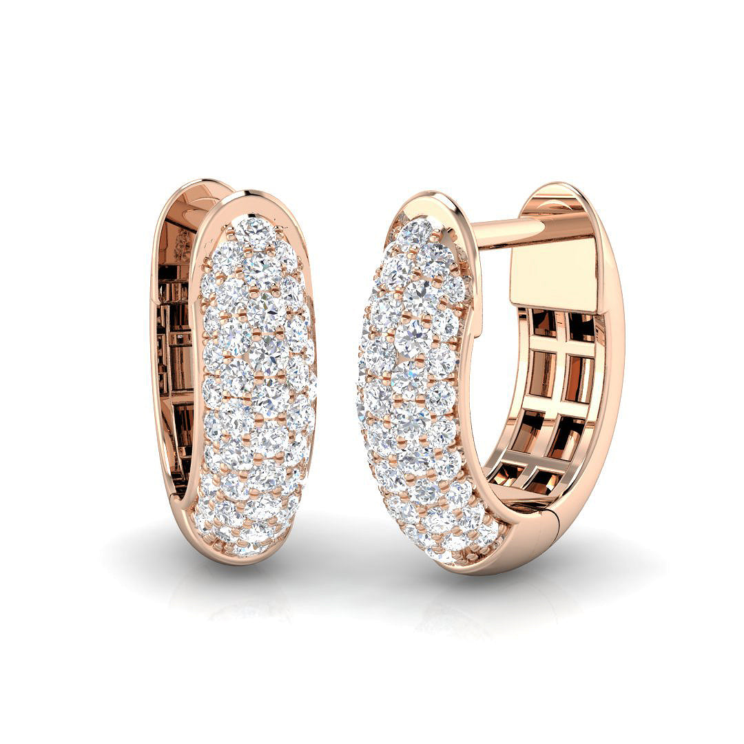 Hoop Earrings - Ergty 0.33ct Round Cut Diamond Pure Radiance