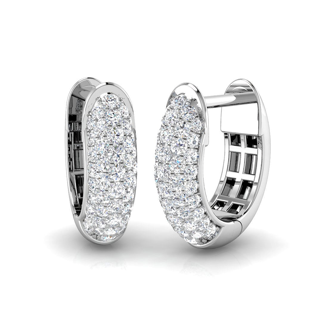 Hoop Earrings - Ergty 0.33ct Round Cut Diamond Pure Radiance