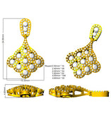 Deany Gold Drop & Trilogy Diamond Earrings - Exquisite 1.75-2.5ct