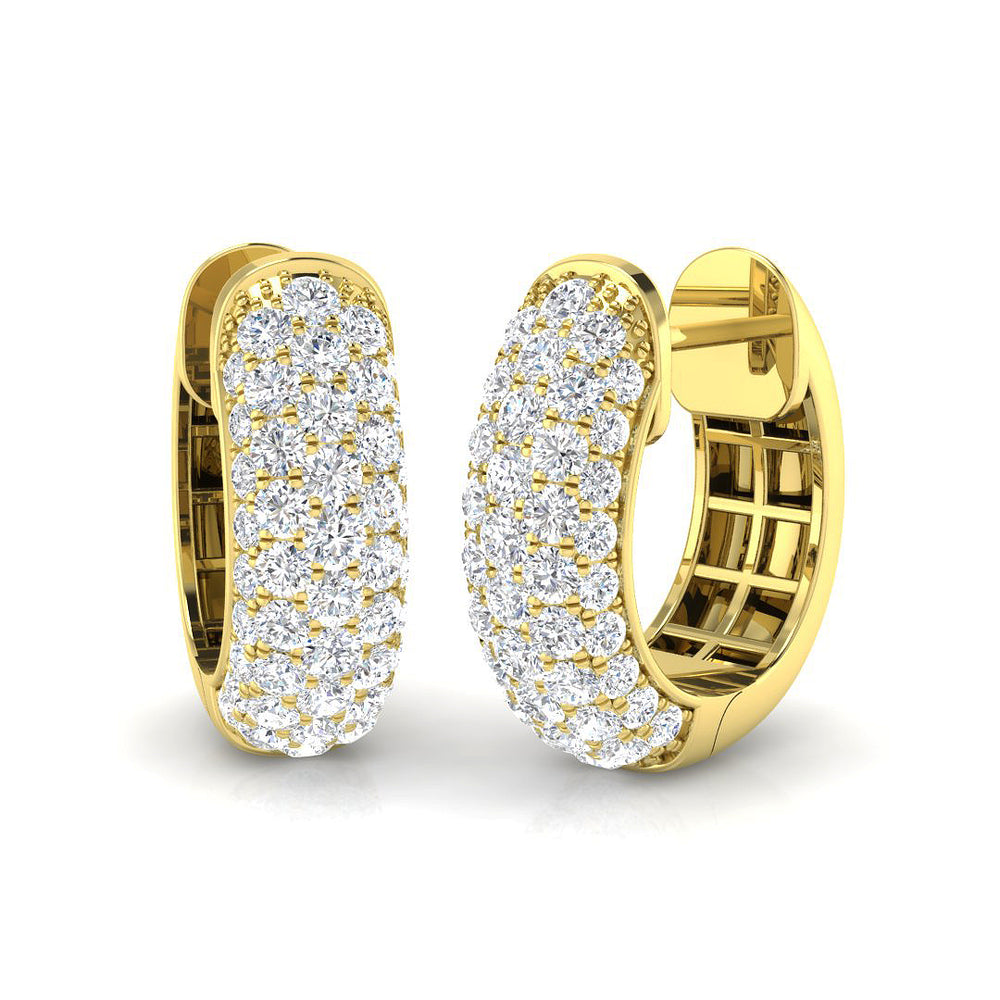 Graceful Shimmer Diamond Earring 1.75 ct  Platinum, 9ct, 18ct White, Yellow & Rose Gold | Handcrafted Fine Jewellery-14
