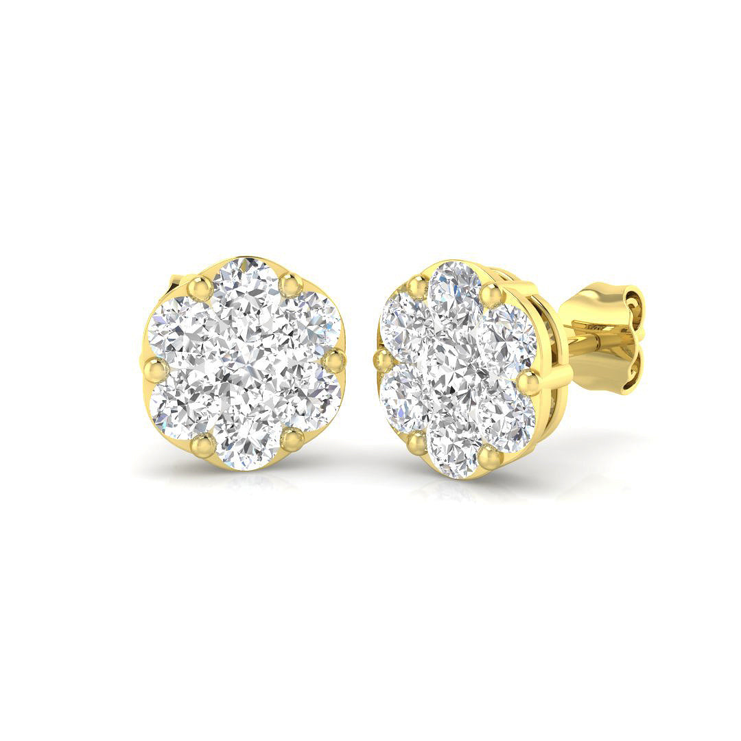 Grandeur Diamond Earring 1.5 ct  Platinum, 9ct, 18ct White, Yellow & Rose Gold | Handcrafted Fine Jewellery-14