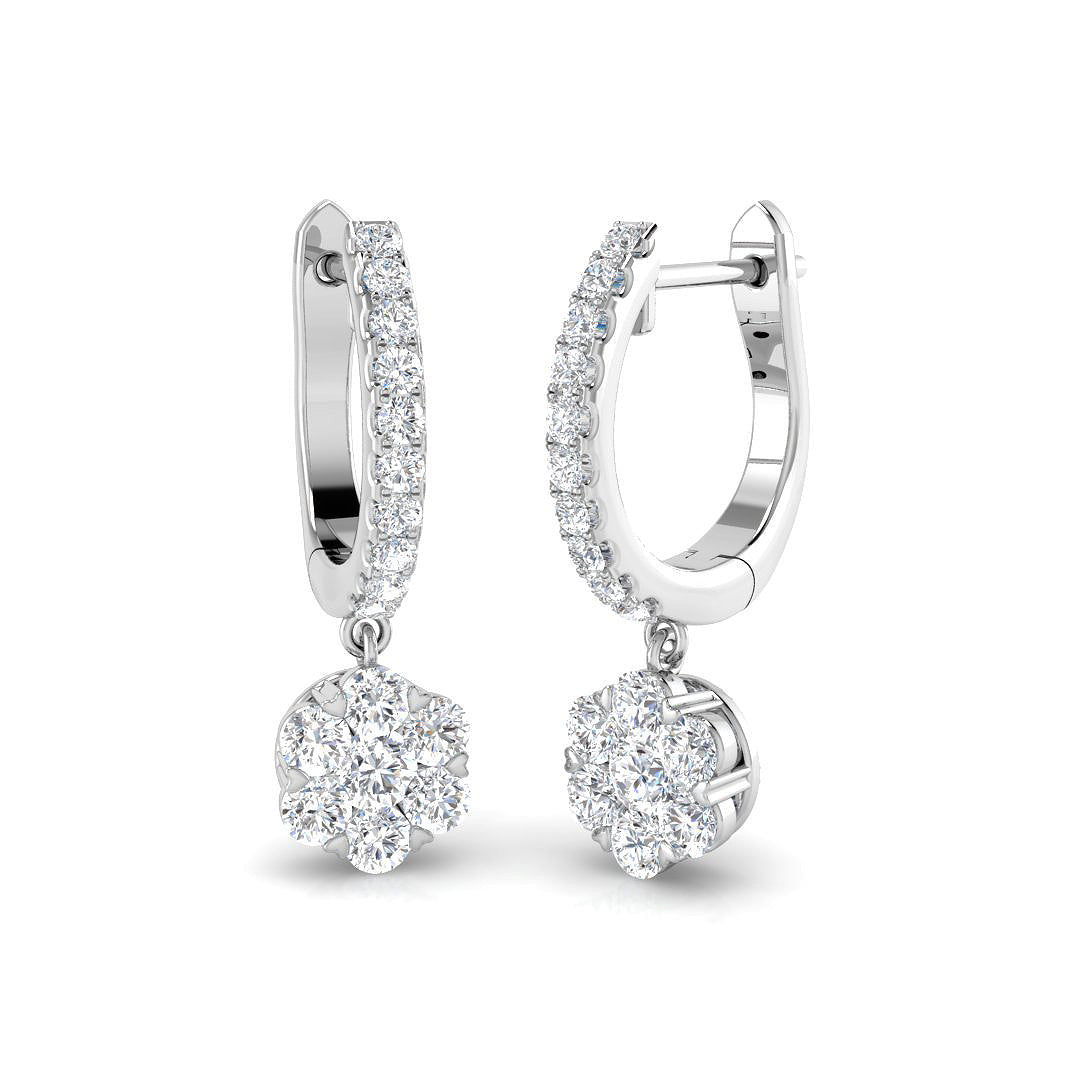 Kensington Palace Diamond Earring 1 ct  Platinum, 9ct, 18ct White, Yellow & Rose Gold | Handcrafted Fine Jewellery-12