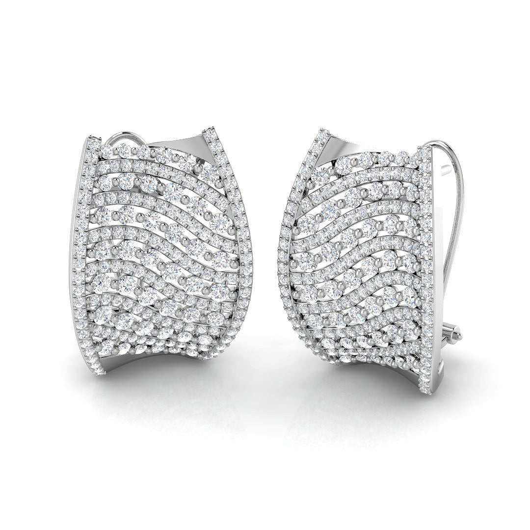 Crystal Palace Diamond Earring 3 ct  Platinum, 9ct, 18ct White, Yellow & Rose Gold | Handcrafted Fine Jewellery-2