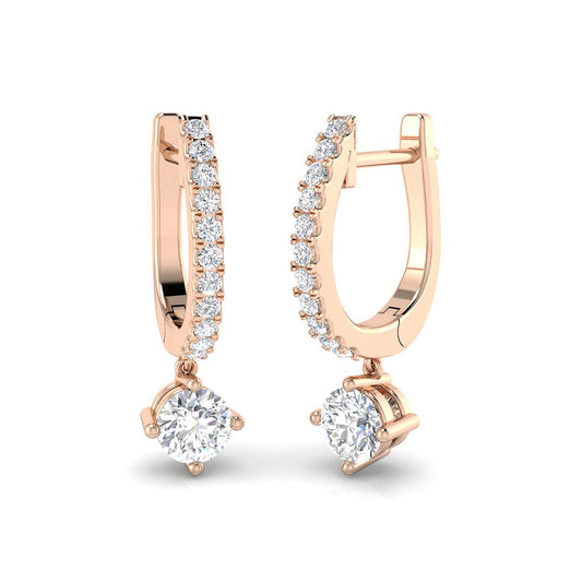 "Dairn Gold Drop & Trilogy Diamond Earrings - 0.5ct to 9.5ct Luxury"