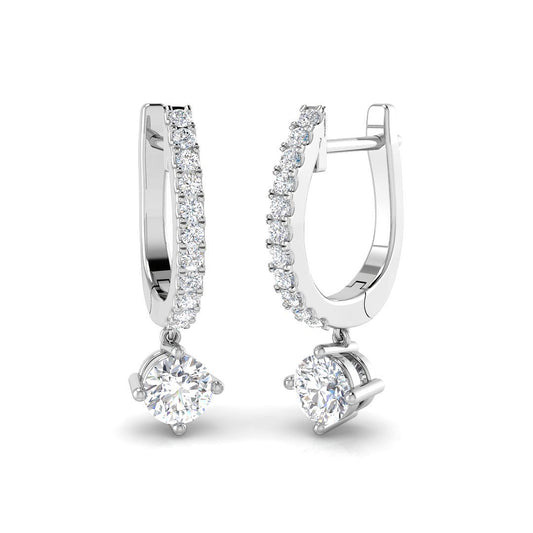 "Dairn Gold Drop & Trilogy Diamond Earrings - 0.5ct to 9.5ct Luxury"