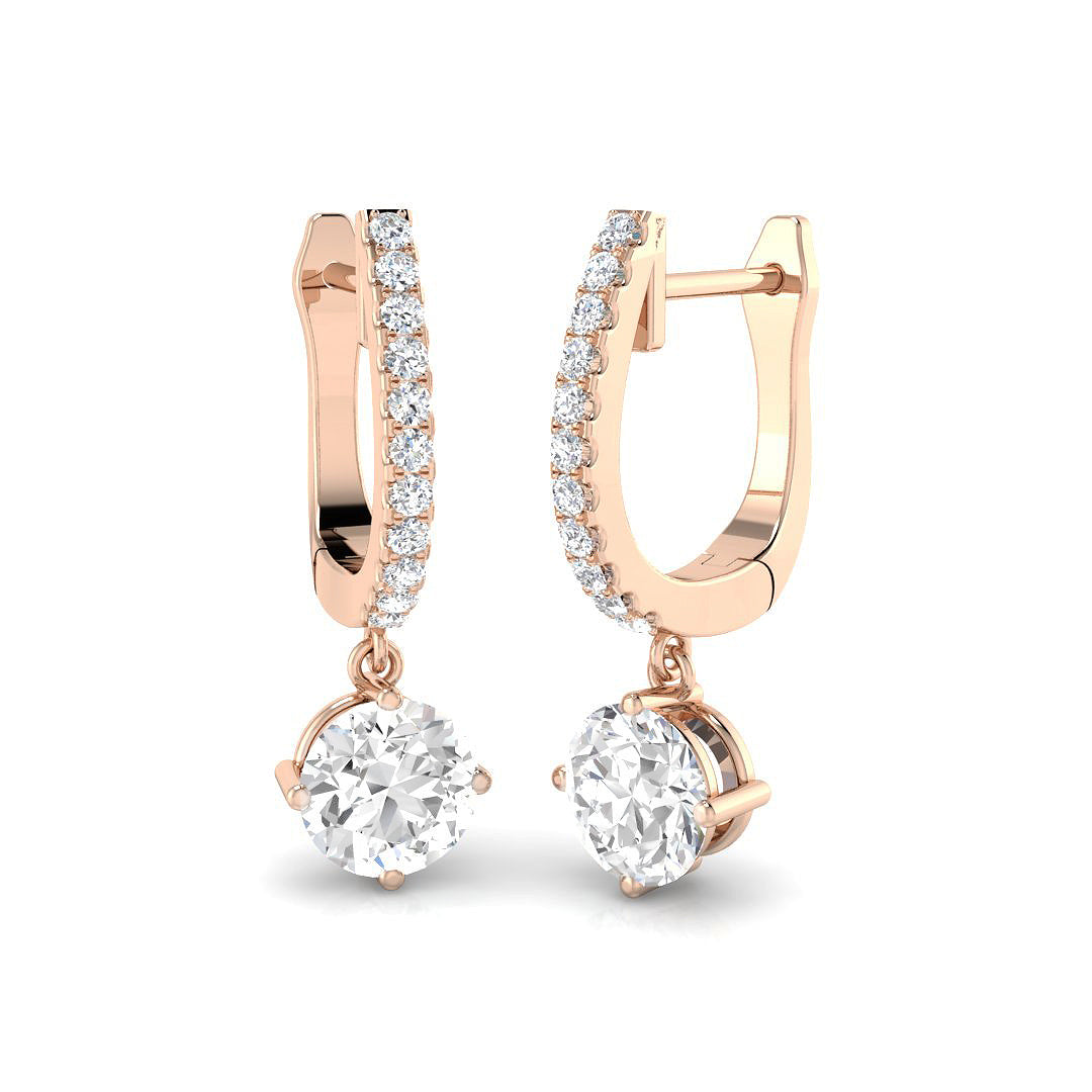 Althorp Diamond Earring 1.25 ct  Platinum, 9ct, 18ct White, Yellow & Rose Gold | Handcrafted Fine Jewellery-10