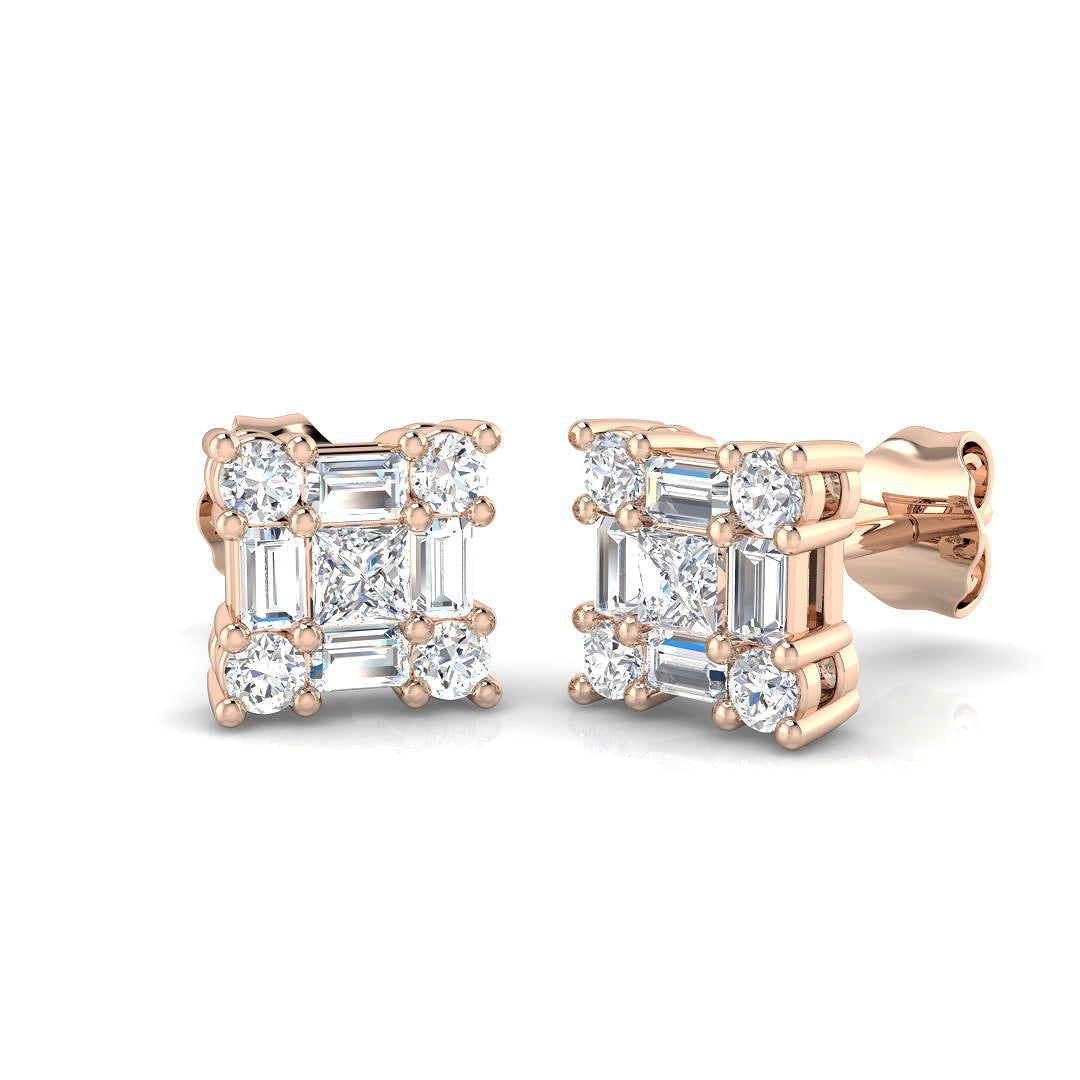 Dainty Diamond Earring 0.75 ct  Platinum, 9ct, 18ct White, Yellow & Rose Gold | Handcrafted Fine Jewellery-10