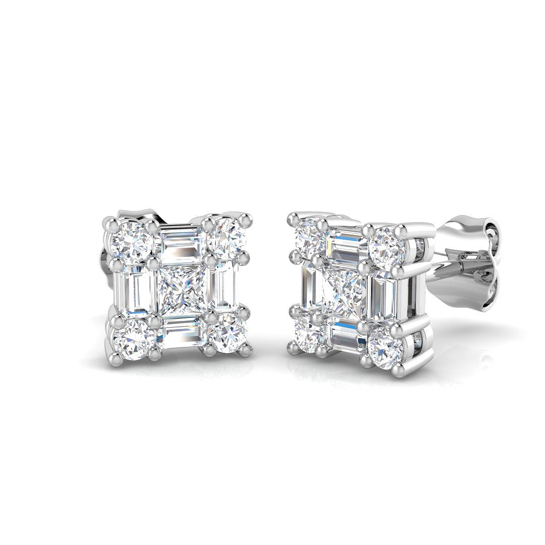 Dainty Diamond Earring 0.75 ct  Platinum, 9ct, 18ct White, Yellow & Rose Gold | Handcrafted Fine Jewellery-12