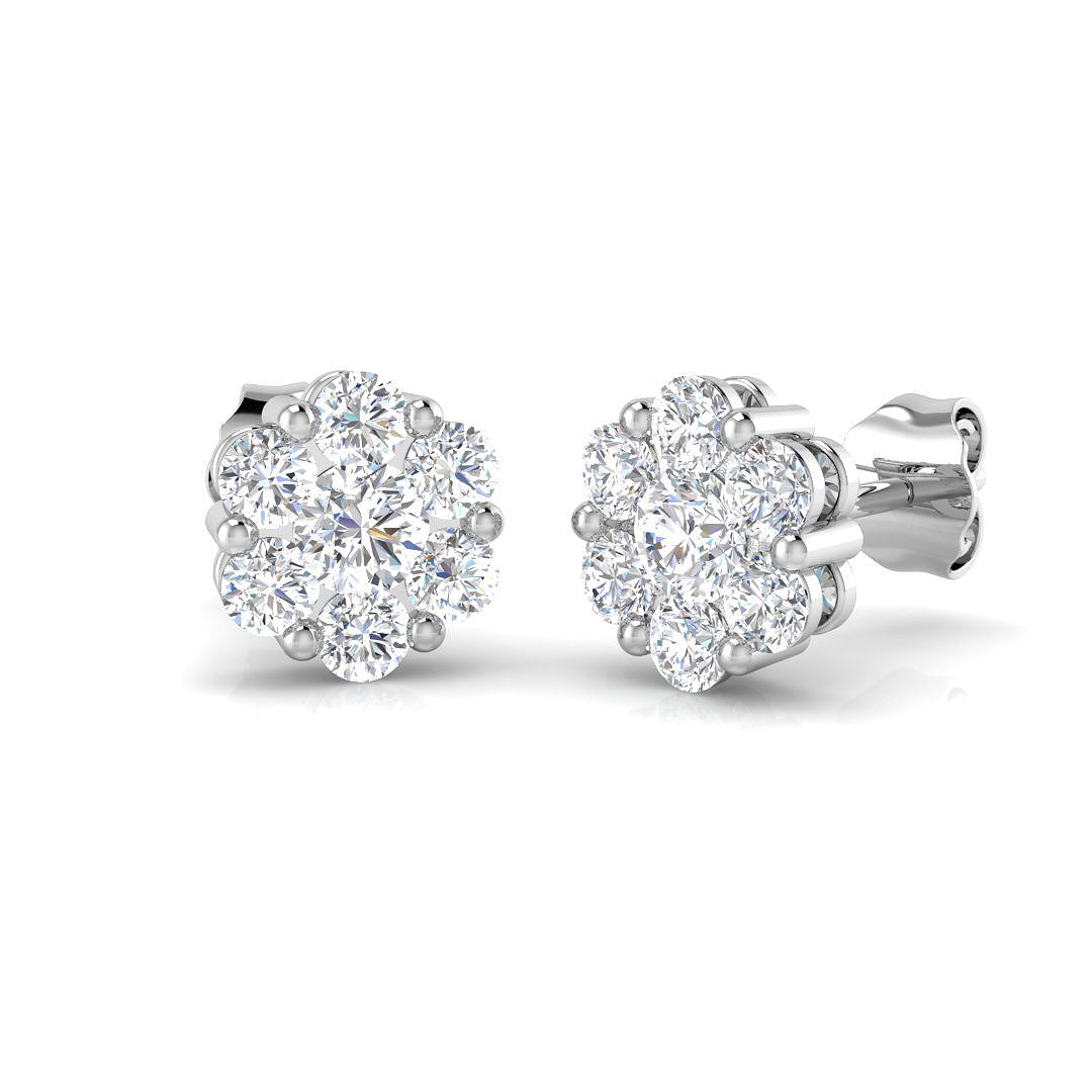 Petite Diamond Earring 1 ct  Platinum, 9ct, 18ct White, Yellow & Rose Gold | Handcrafted Fine Jewellery-12