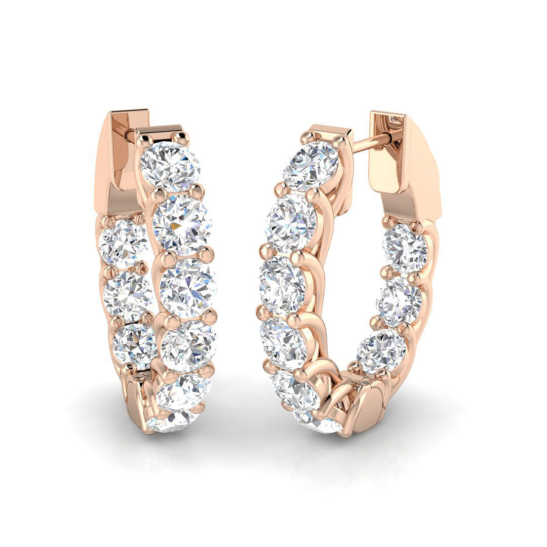 Delicate Touch Diamond Earring 3 ct  Platinum, 9ct, 18ct White, Yellow & Rose Gold | Handcrafted Fine Jewellery-10