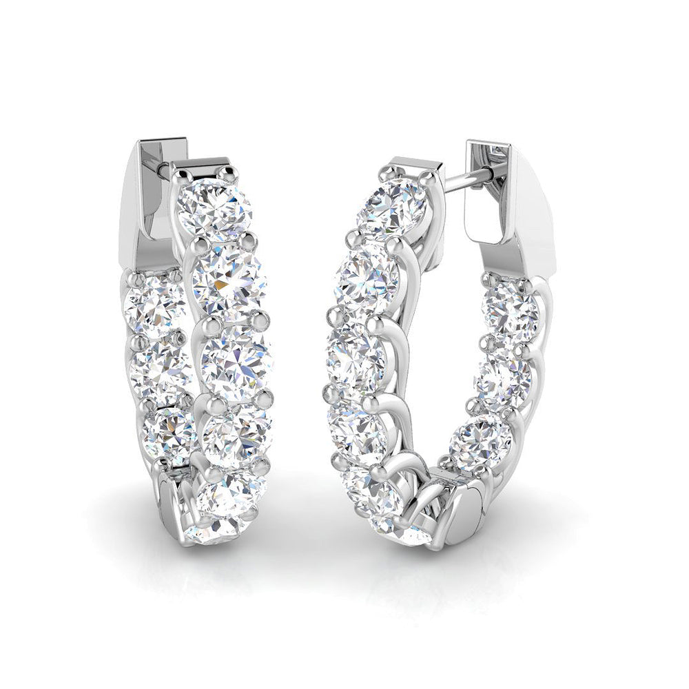 Delicate Touch Diamond Earring 3 ct  Platinum, 9ct, 18ct White, Yellow & Rose Gold | Handcrafted Fine Jewellery-12