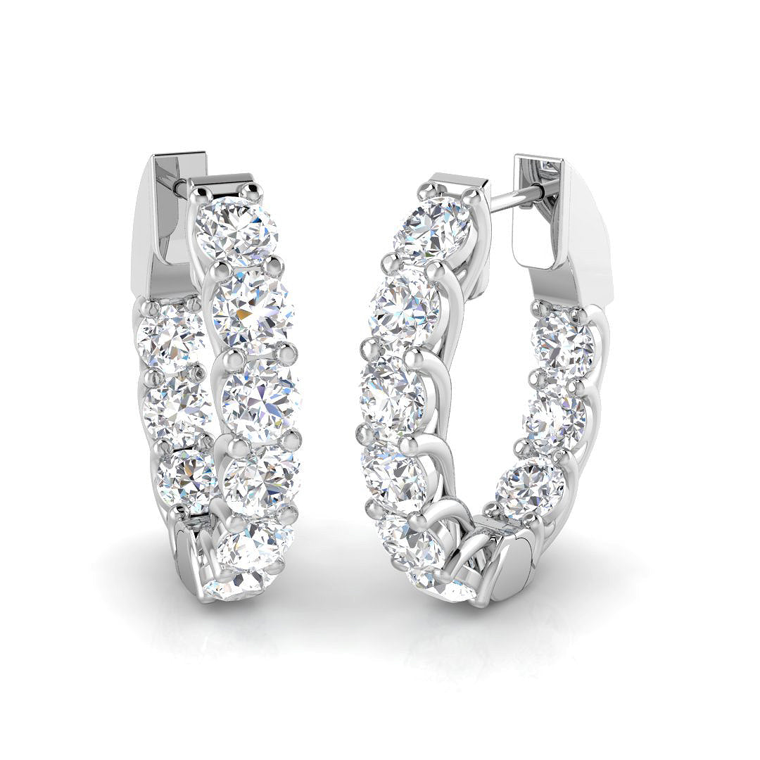 Delicate Touch Diamond Earring 3 ct  Platinum, 9ct, 18ct White, Yellow & Rose Gold | Handcrafted Fine Jewellery-12